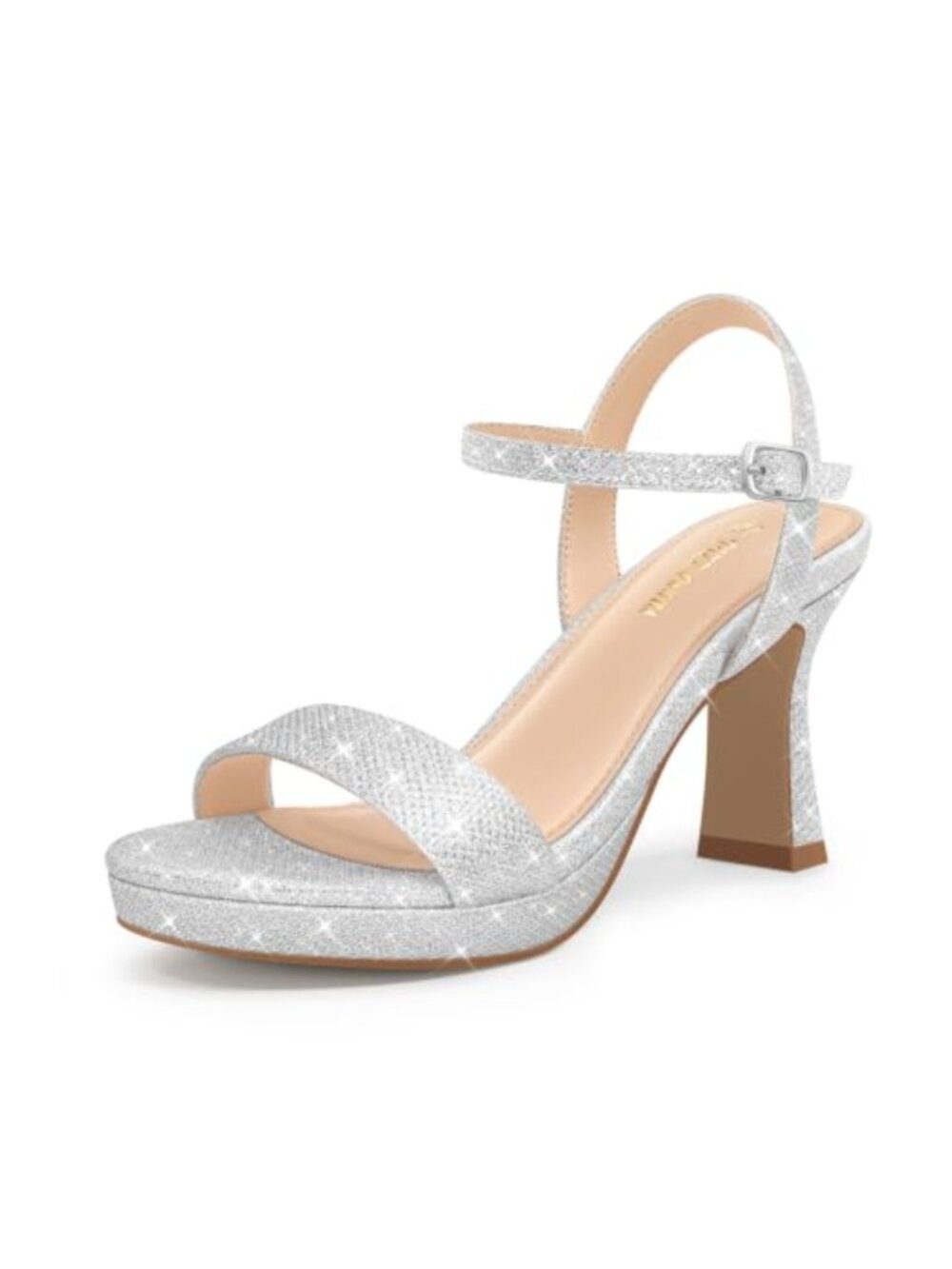 Women's Maya Platform Block Heel Sandals Faux Leather Ankle Strap
